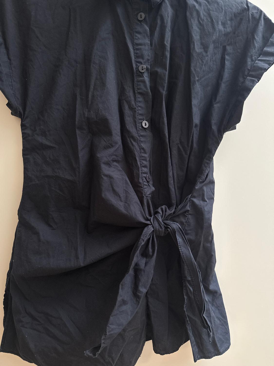 ZW COLLECTION POPLIN SHIRT WITH KNOT DETAIL - Image 2