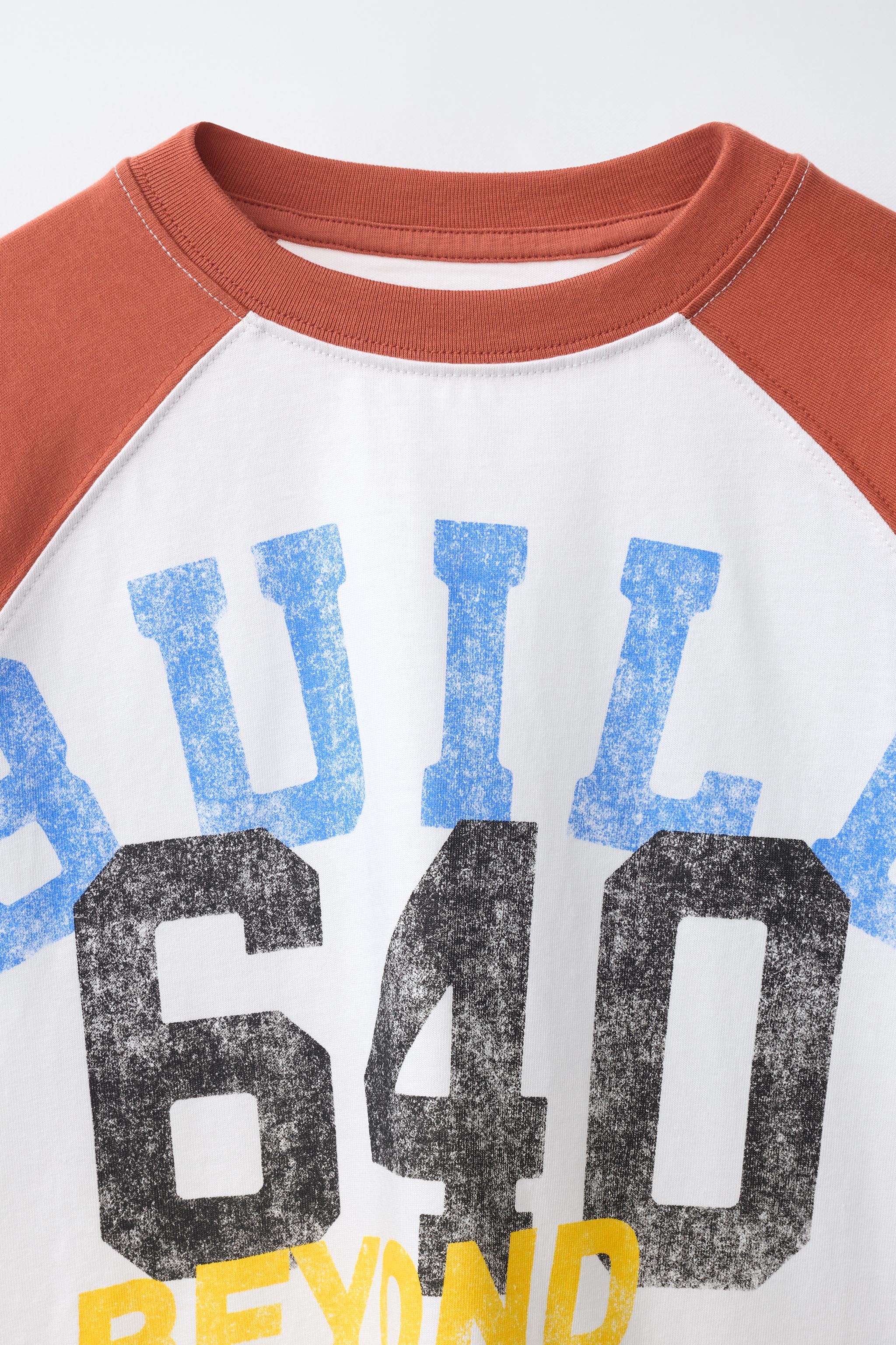 RAGLAN SLEEVE PRINTED T-SHIRT