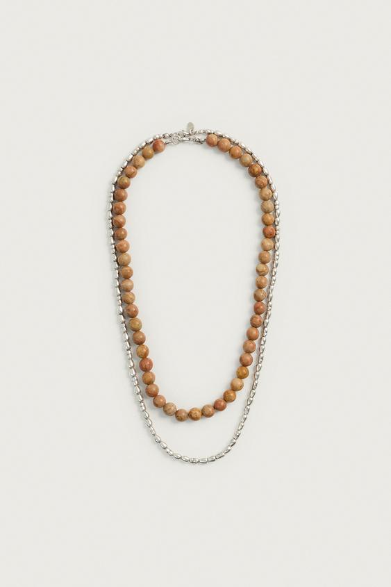 コンビネーションネックレス 2本セット - マルチカラ― | ZARA Japan 