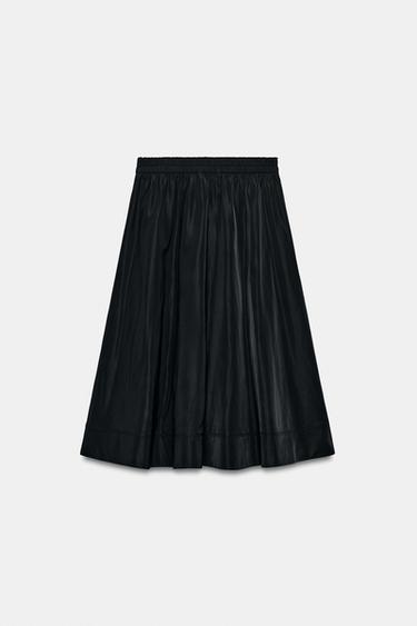 JUPE MIDI CAPE ZW COLLECTION - Noir de Zara - Image 7
