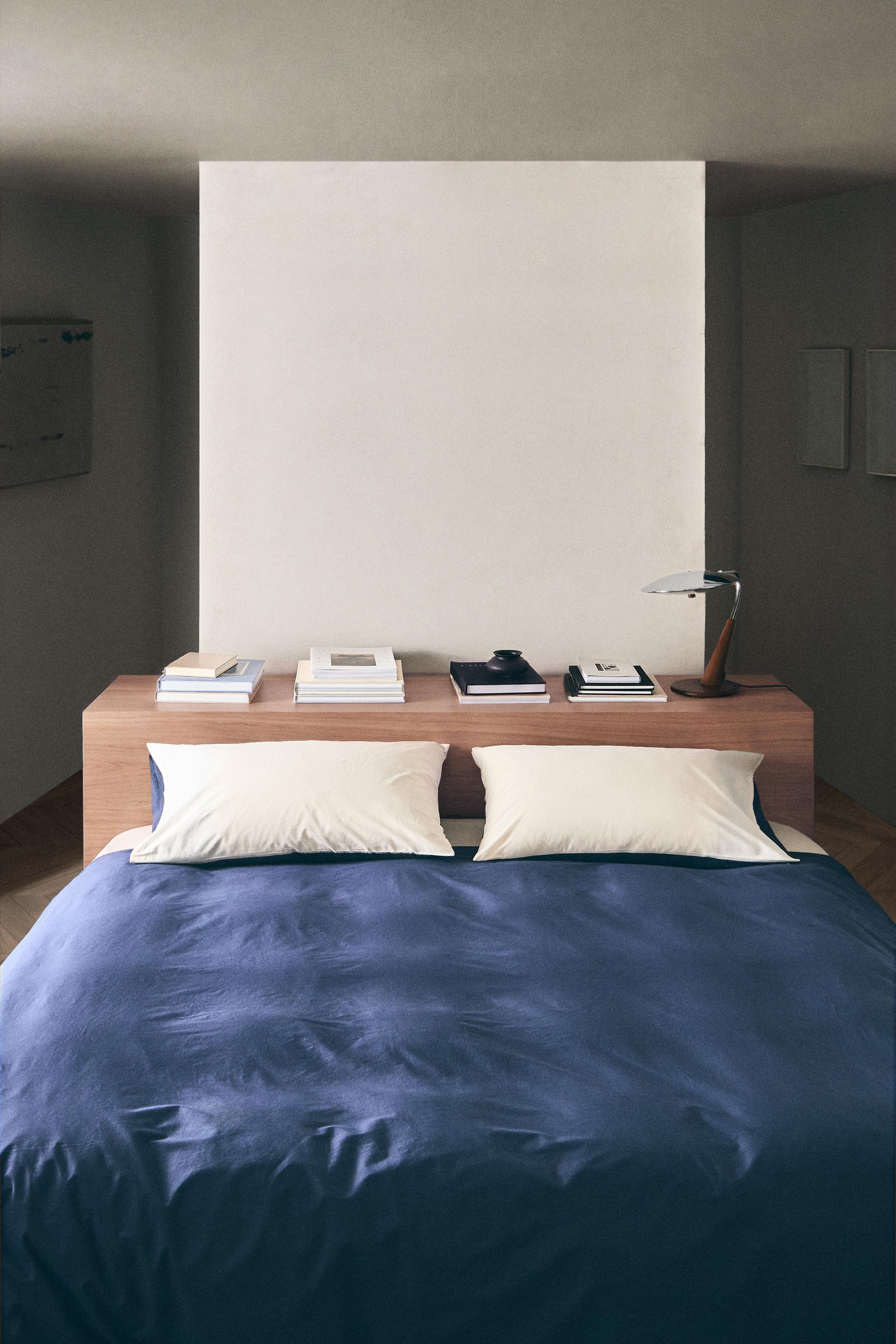 Zara REVERSIBLE COTTON PERCALE DUVET COVER — фото 6