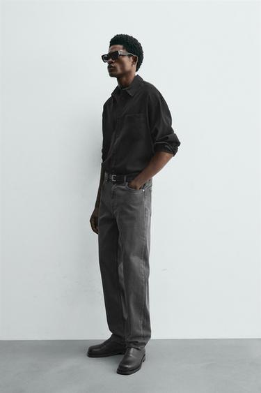 JEAN RELAXED STRAIGHT FIT - Gris moyen de Zara - Image 3