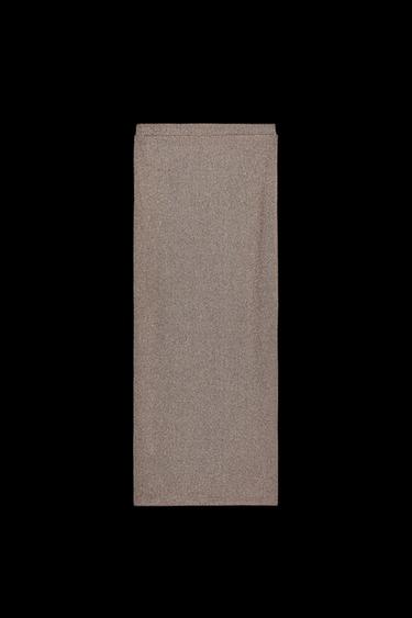 CUT-OUT KNIT STRAIGHT SKIRT - Brown / Ecru by Zara
