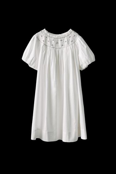 6-10 JAHRE/ KLEID MIT BLUMENSTICKEREI LIMITED EDITION - Weiß von Zara - Bild 0