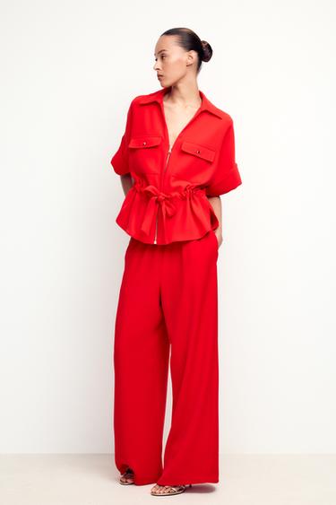 WIDE-LEG TROUSERS - Coral by Zara - Image 0