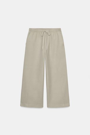 Zara SOFT PANTS - Gray green