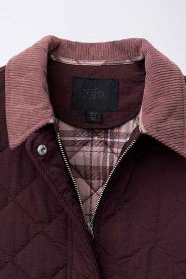 QUILTED RIDING JACKET - Burgundy by Zara - Image 6