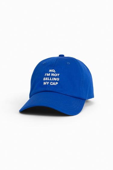 GORRA TEXTO ZARA STYLENOTCOM - Azulón de Zara