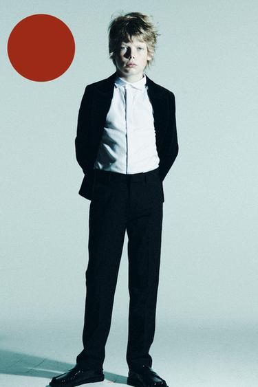 Zara VELVET SUIT JACKET - Black