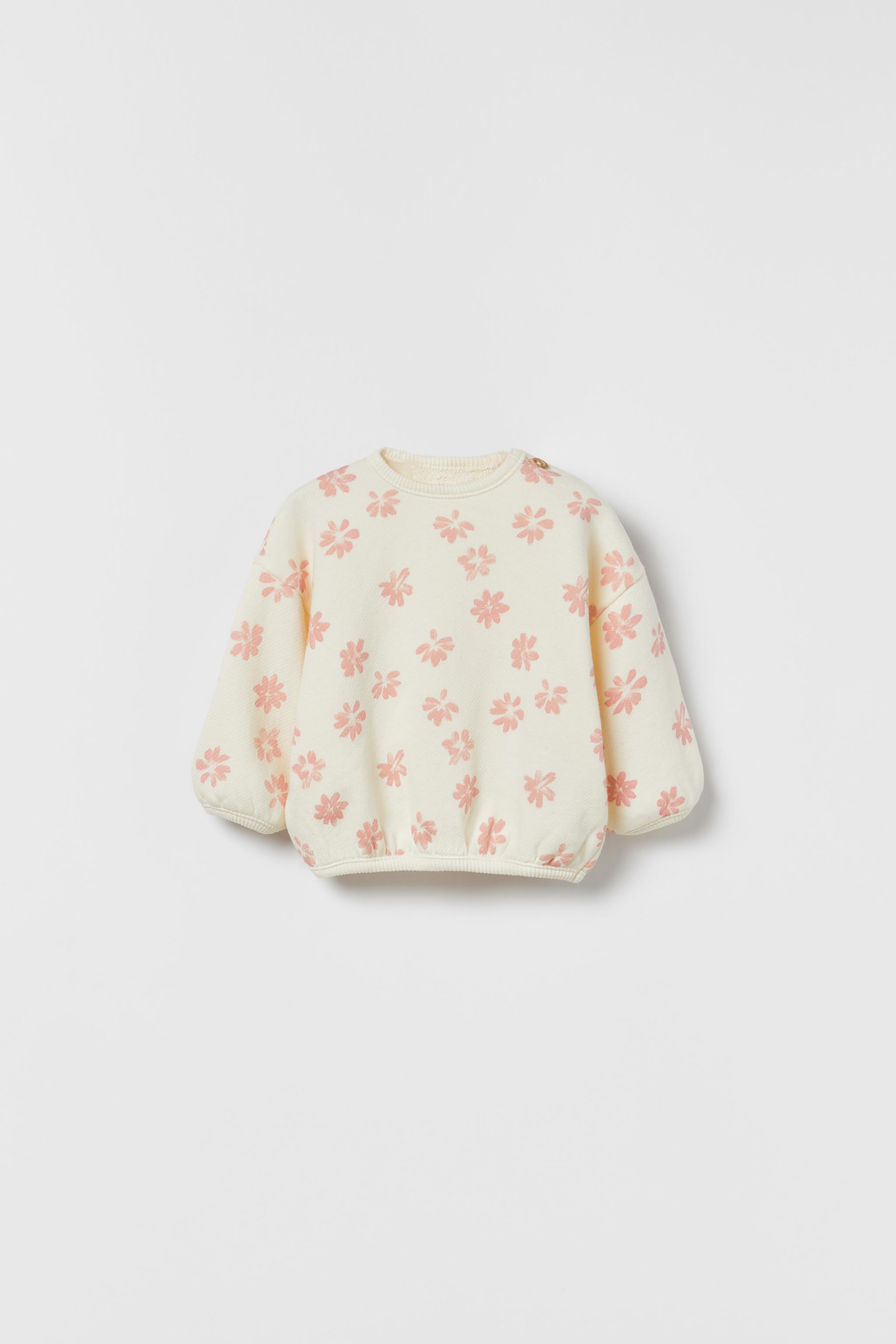 Ecru plush 2024 sweatshirt zara