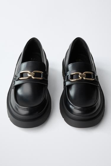 BUCKLE DETAIL LOAFERS - Black by Zara - Image 3