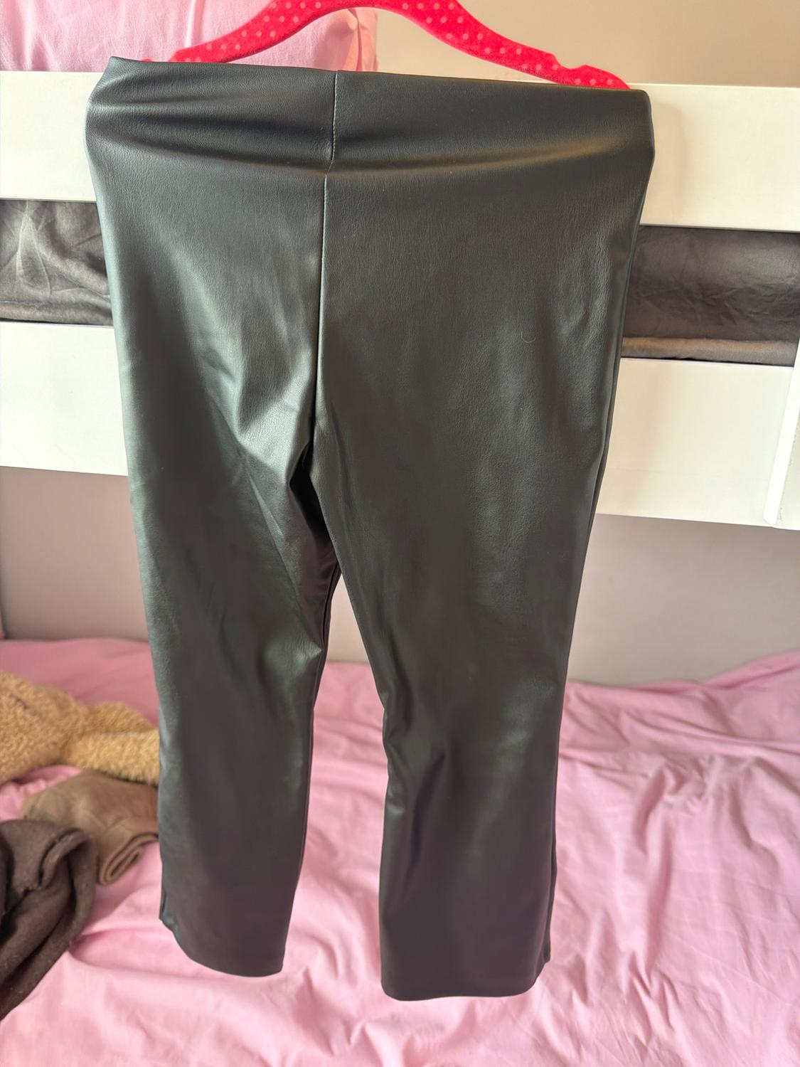 FAUX LEATHER FLARED LEGGINGS - Image 6