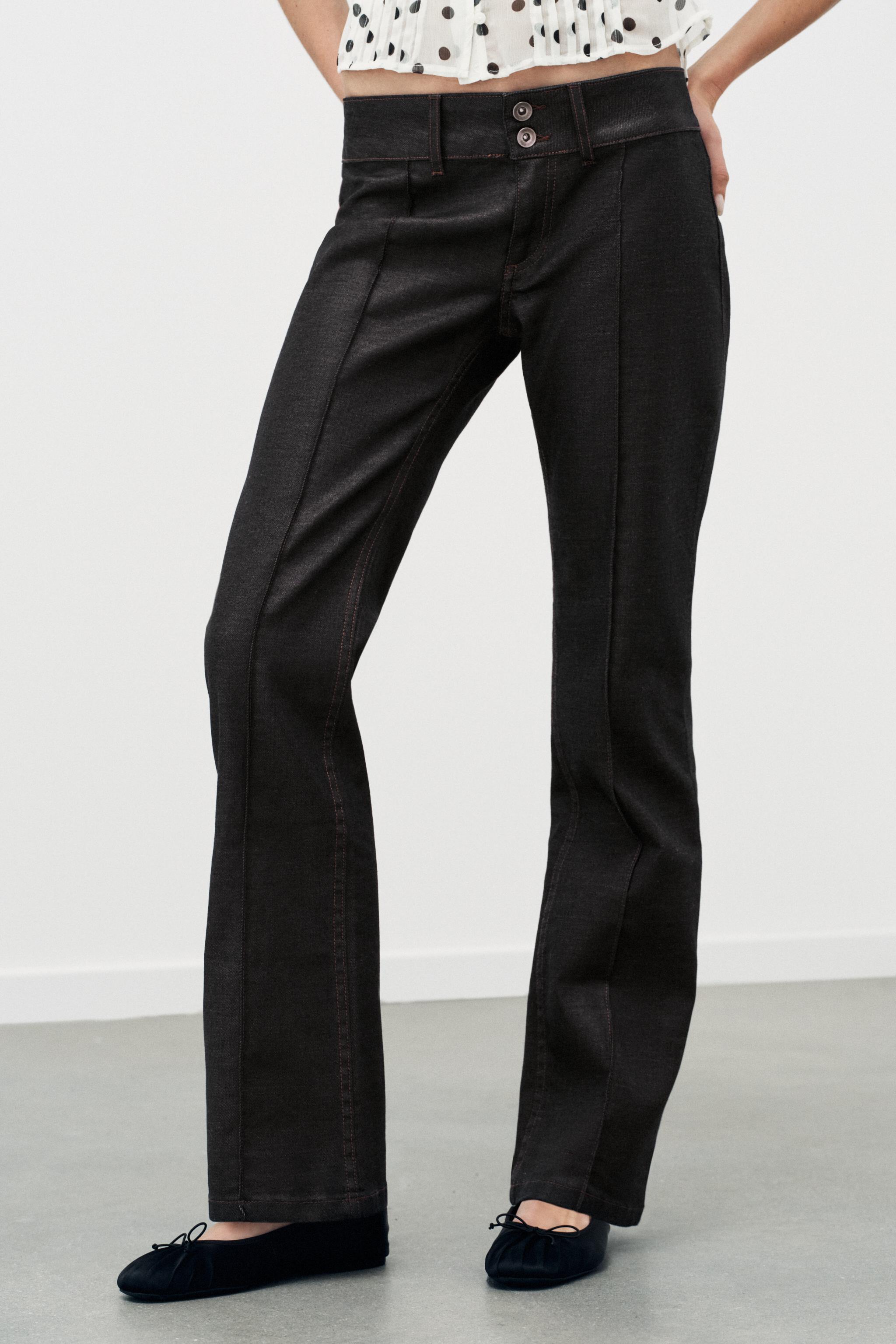 TRF WAXED LOW-RISE JEANS