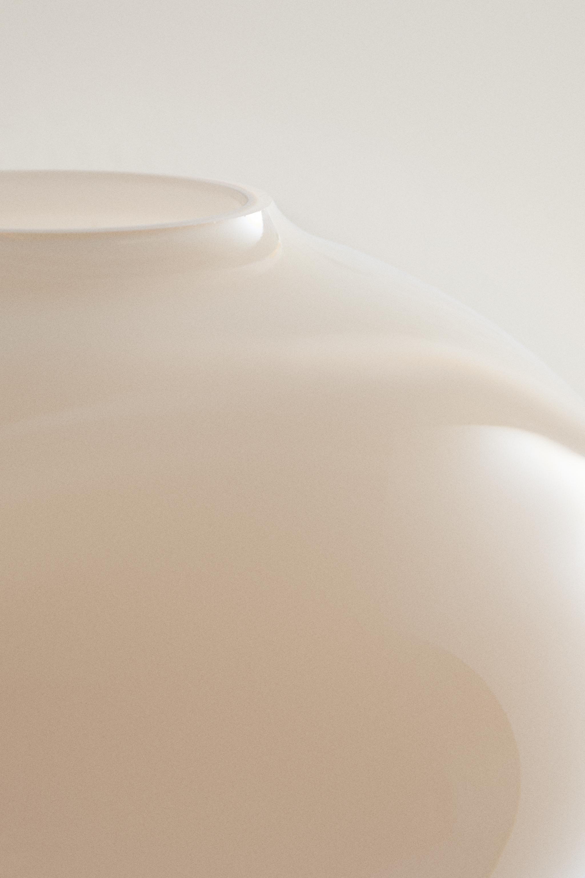 ROUNDED GLASS AND IRON WALL LIGHT