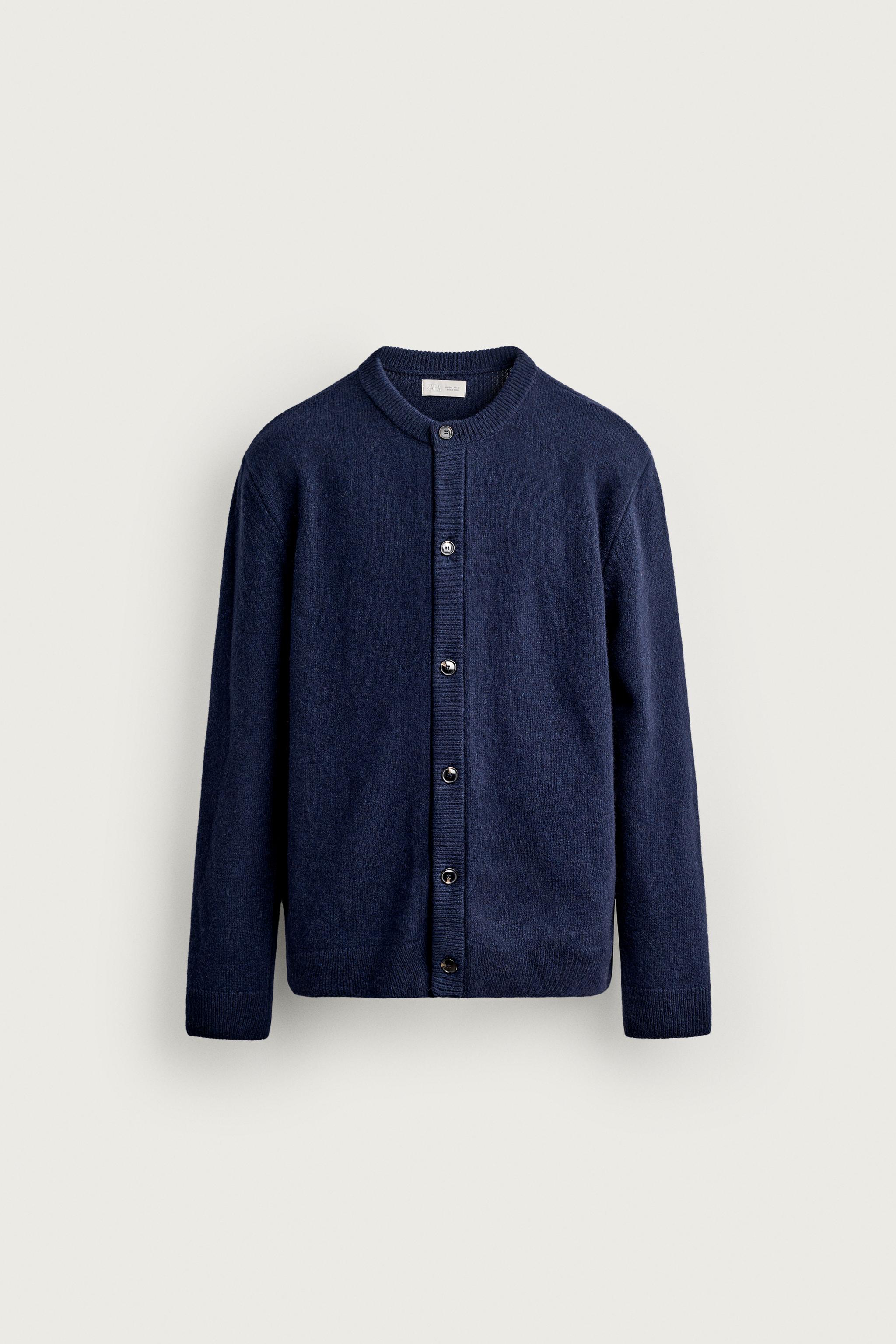 WOOL BLEND REGULAR FIT CARDIGAN