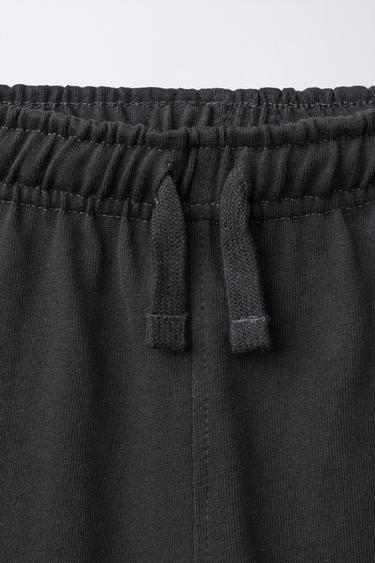 DOUBLE SLEEVE T-SHIRT AND CHECKERBOARD BERMUDA SHORTS SET - Dark anthracite by Zara - Image 6