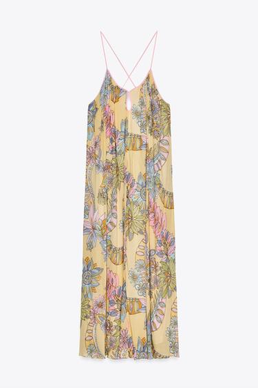 ROBE LONGUE IMPRIMÉE ZW COLLECTION - Jaune de Zara - Image 5