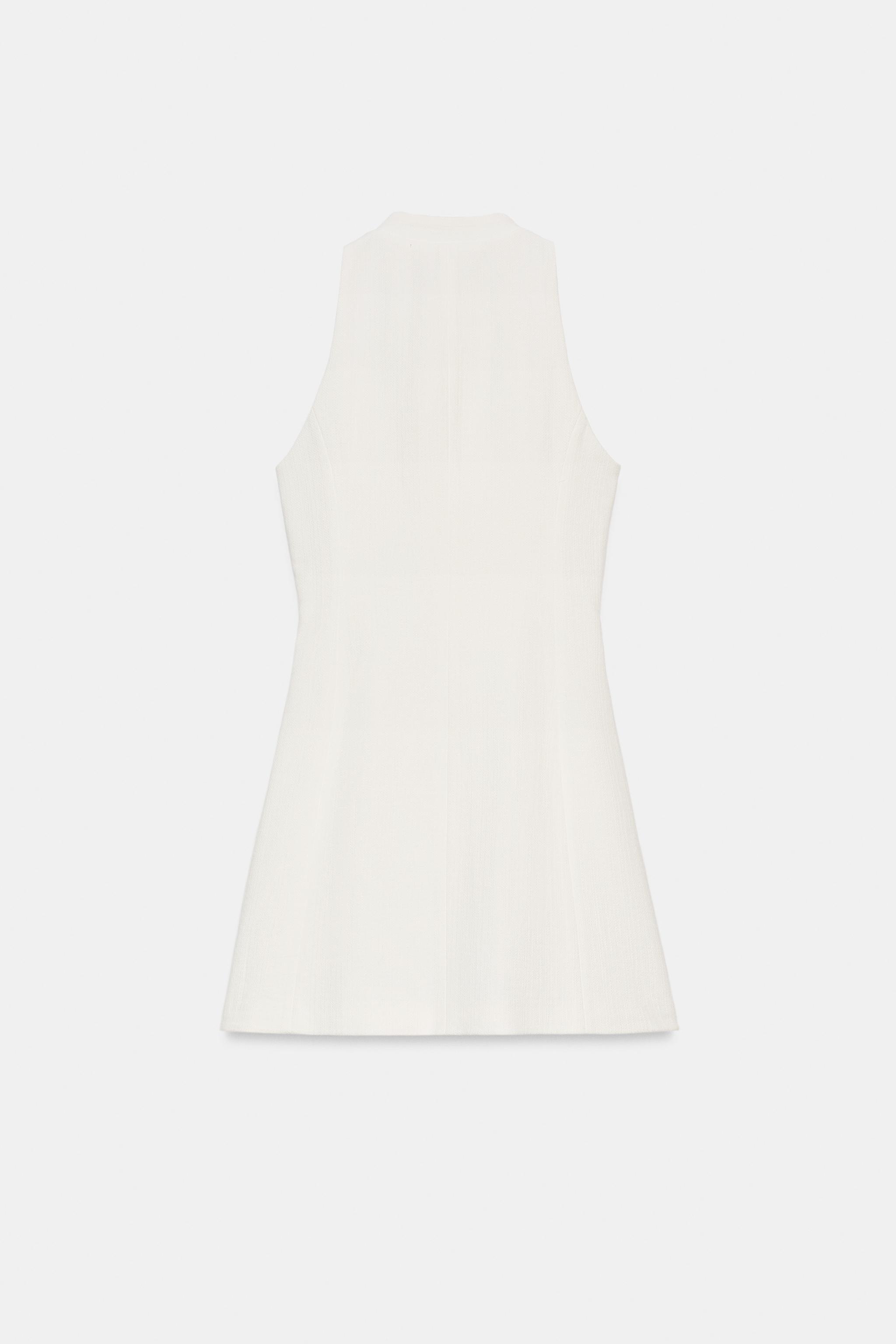 Zara Süslü Düğmeli Mini Elbise görsel 6