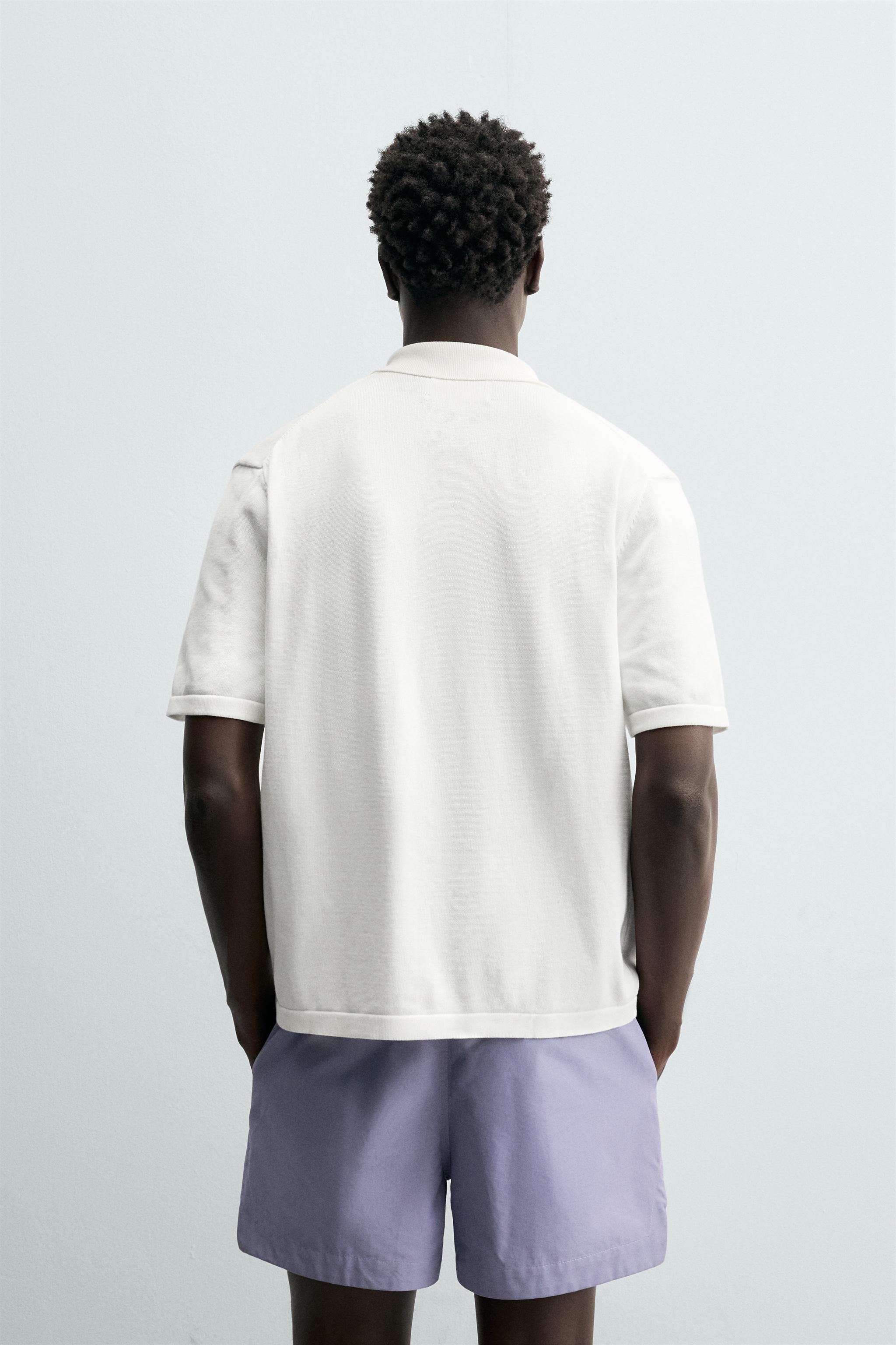 Zara REGULAR FIT TRİKO POLO T-SHIRT görsel 3