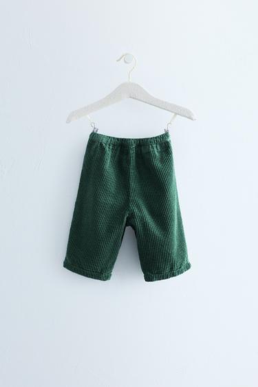 Zara Timeless - Balloon Corduroy Pants — Mid-green 2