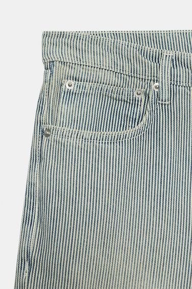 JEAN ZW COLLECTION DROIT TAILLE BASSE À RAYURES - Rayures de Zara - Image 9