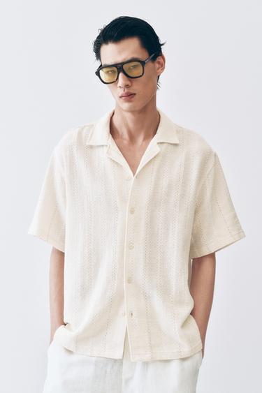 GEOMETRIC JACQUARD SHIRT - Ecru by Zara