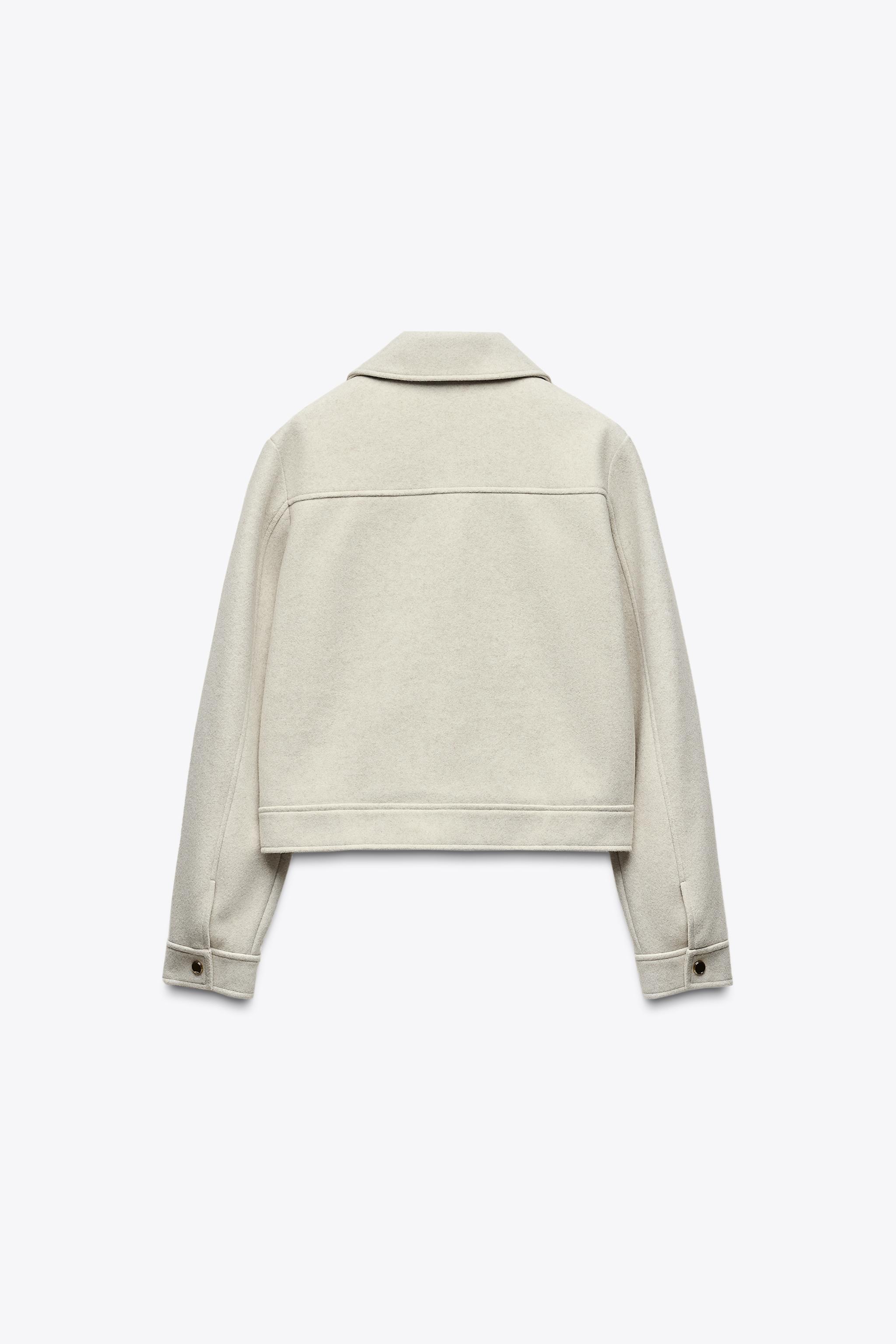 SOFT ZIPPERED JACKET - Ecru | ZARA United States