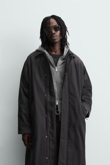 GEWASCHENER JEANS-MANTEL - Schwarz von Zara