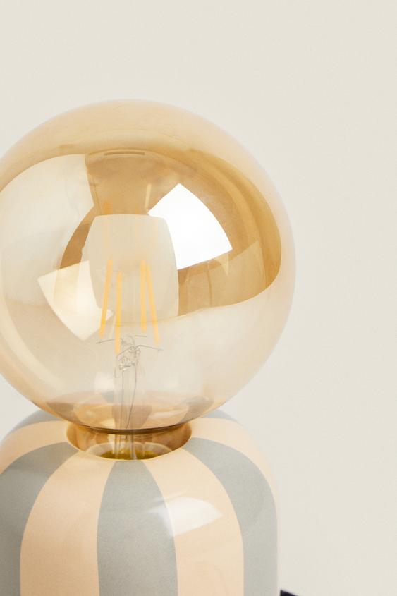 LAMPE DE TABLE CÉRAMIQUE AVEC AMPOULE - Bleu de Zara - Image 2