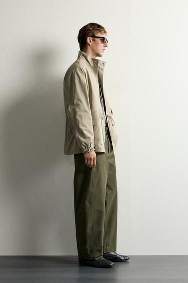 100% COTTON SHORT PARKA — Beige 3