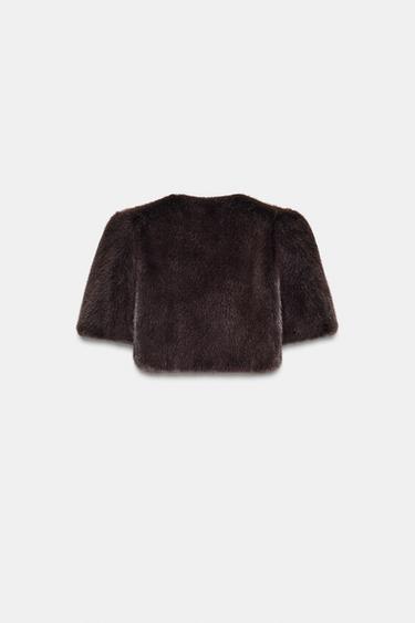 ZW COLLECTION LIMITED EDITION FAUX FUR JACKET - Brown by Zara - Image 7
