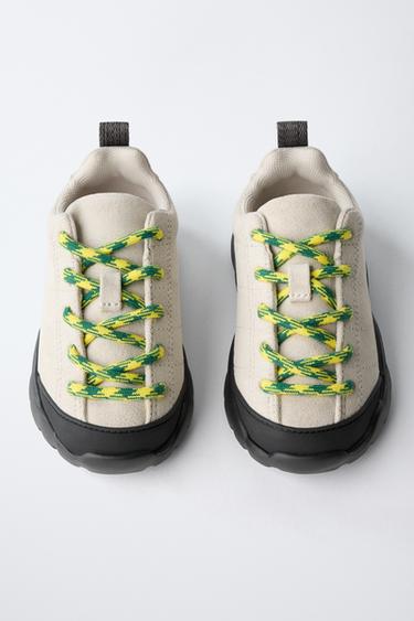 Zara TECHNICAL SNEAKERS - Ice
