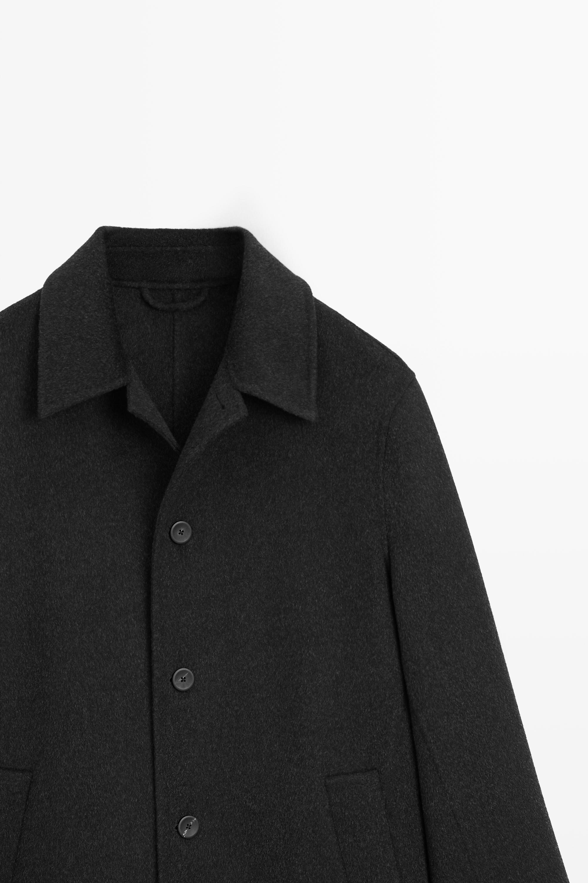 Long wool blend coat