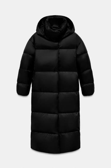 ANORAK MATELASSÉ 70 % DUVET 30 % PLUMES CAPUCHE GANTS DÉPERLANT - Noir de Zara - Image 7