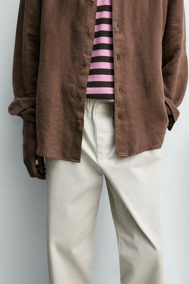 PANTALON CHINO COUPE DÉCONTRACTÉE - Gris chiné de Zara - Image 4