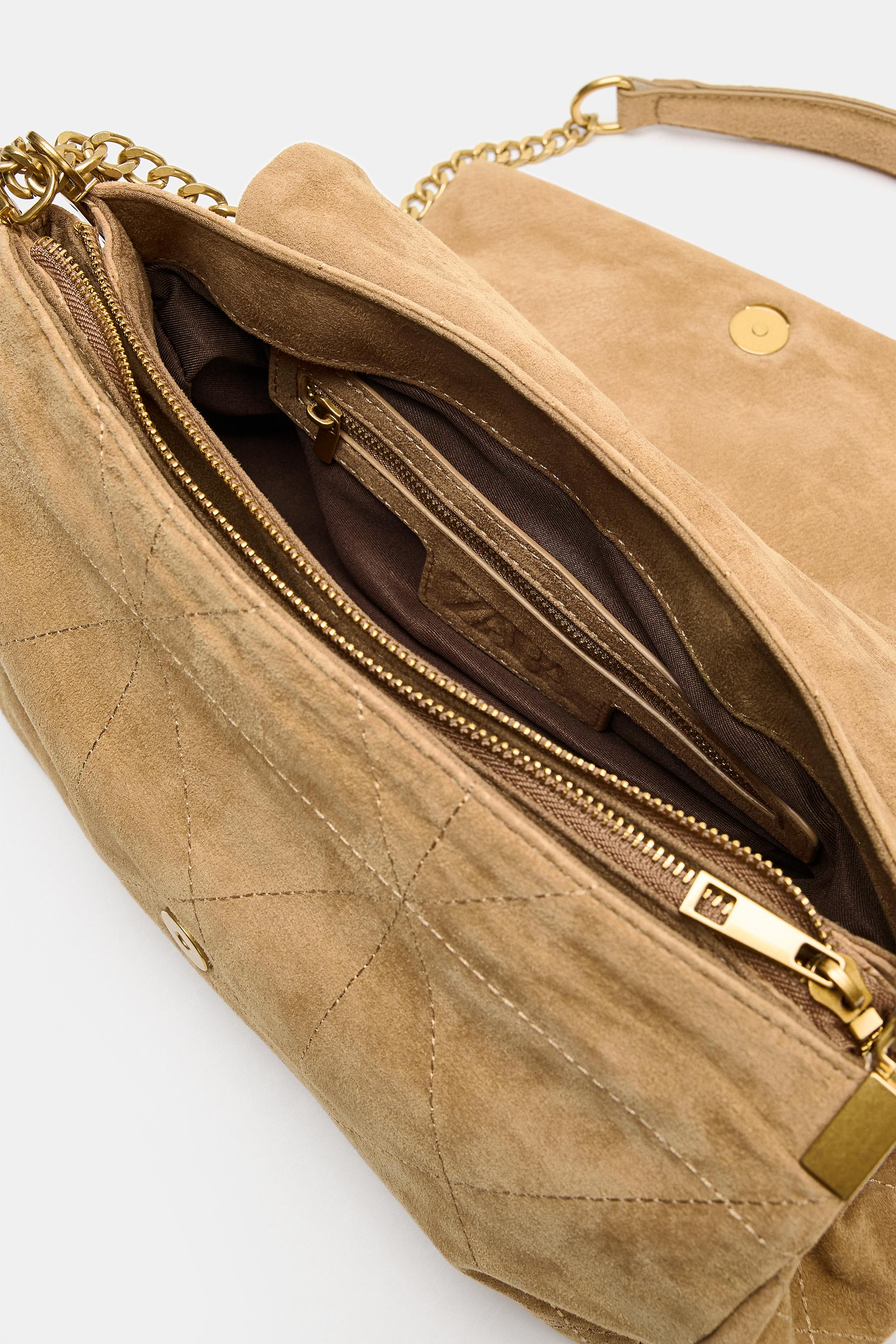 Женские сумки Zara LEATHER FLAP SHOULDER — фото 5