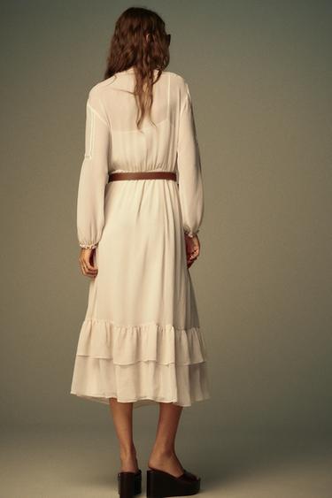 ROBE GAZE DE COTON CEINTURE - Bis de Zara - Image 4