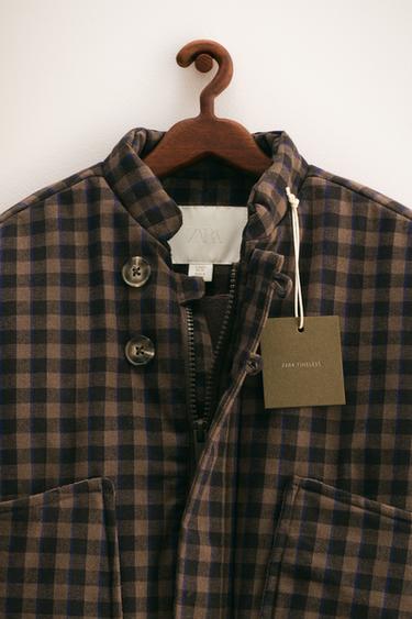 ZARA TIMELESS - CHECK PADDED JACKET - Brown by Zara - Image 2