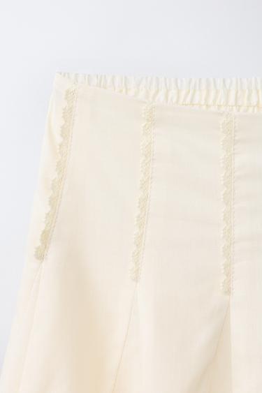 JUPE EN DENTELLE - Écru de Zara - Image 2