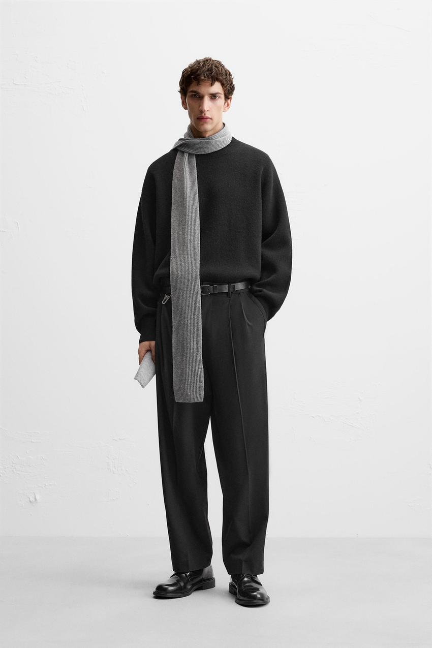 WIDE-FIT プリーツ パンツ - ブラック | ZARA Japan / 日本