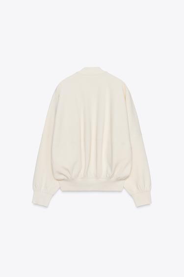 BLOUSON BOMBER INTERLOCK - Écru de Zara - Image 1