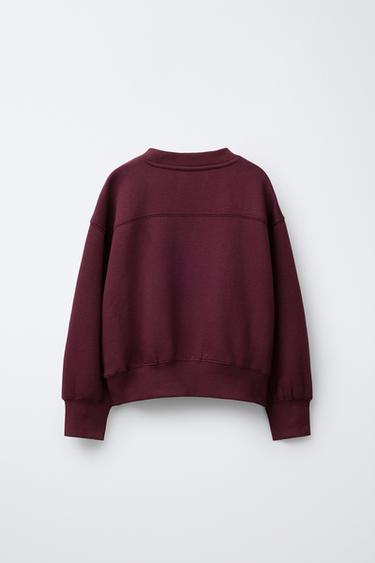ENSEMBLE SWEAT-SHIRT ET PANTALON JOGGER - Bordeaux de Zara - Image 2