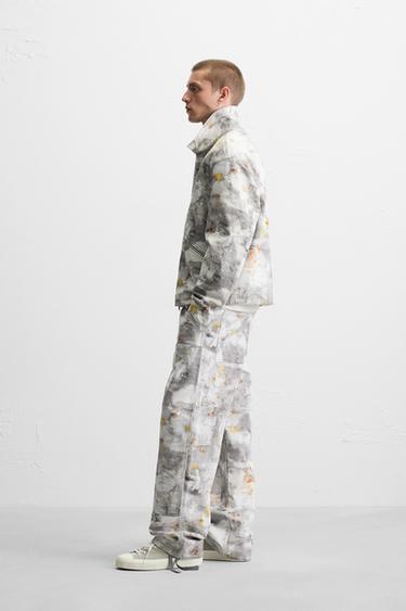 ABSTRACT PRINT CARPENTER TROUSERS - Orange by Zara - Image 3