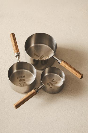 SET OF WOODEN MEASURING SPOONS - Brown by Zara