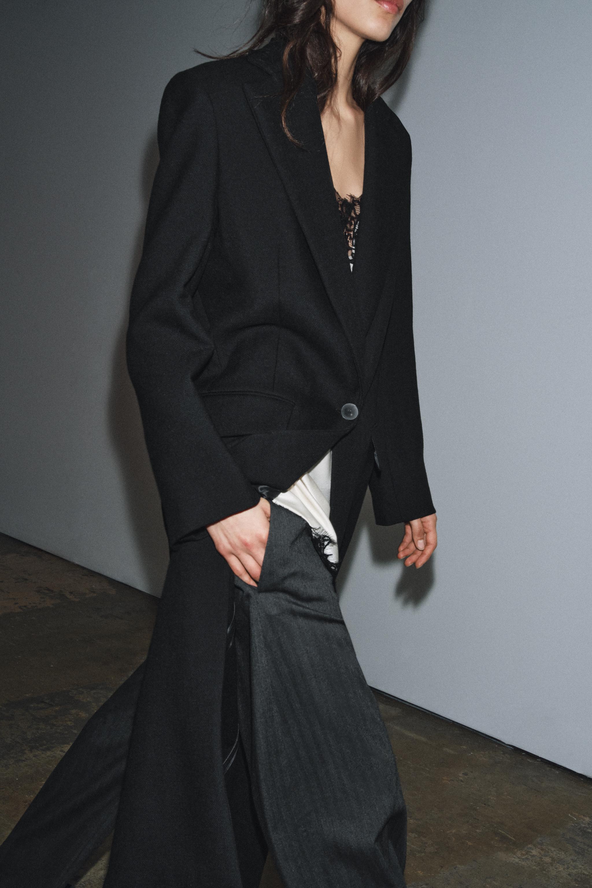 LIMITED EDITION ウール100%コート - ブラック | ZARA Japan / 日本