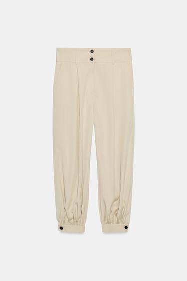 PANTALÓN BOMBACHO BOTONES - Arena de Zara