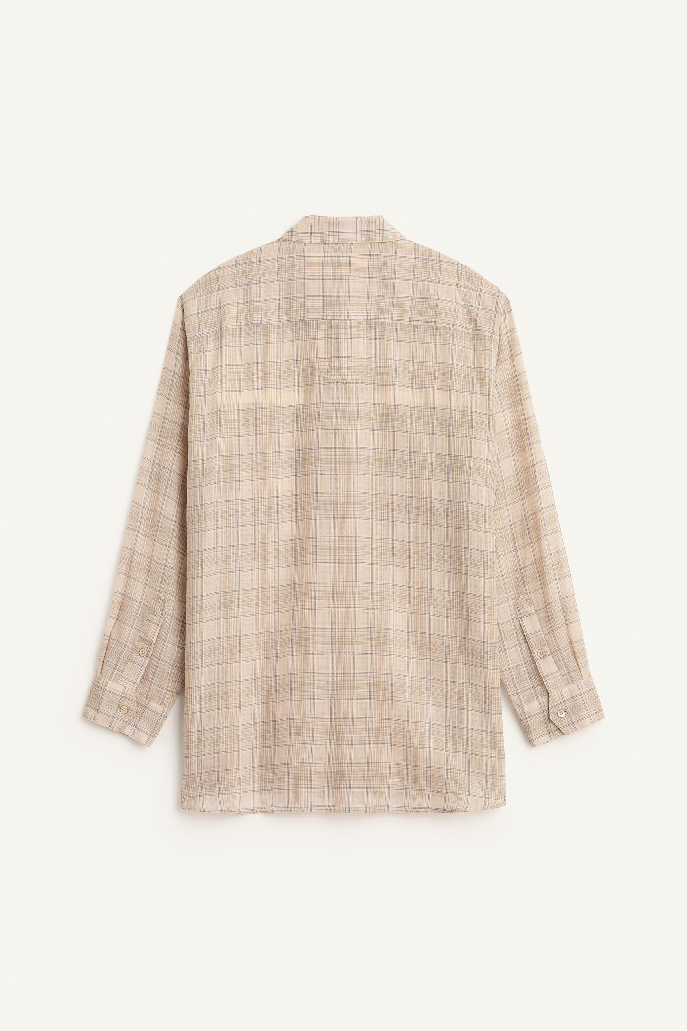 Мужские рубашки Zara LNG SLV CHCK SHRT — фото 5