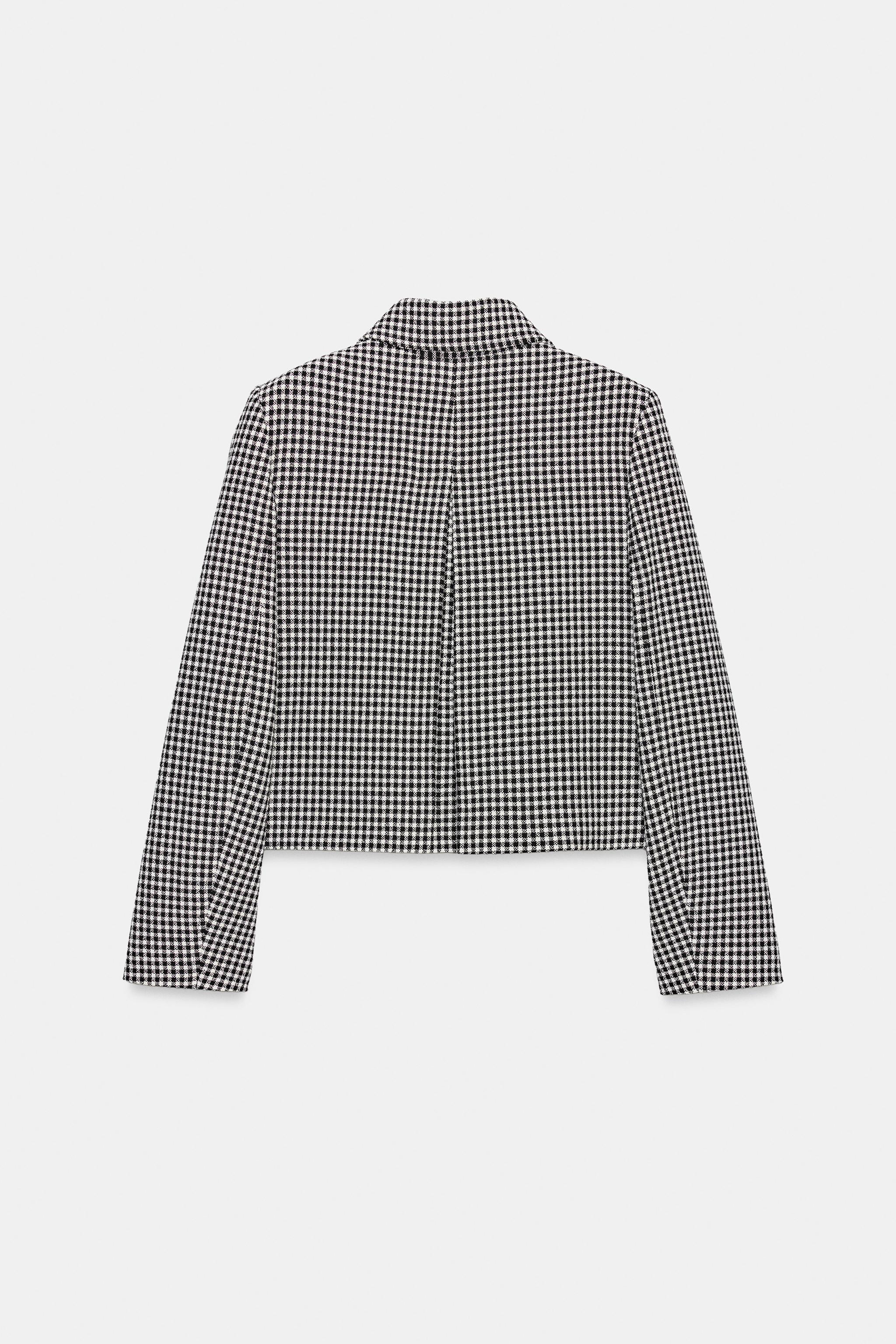 CROPPED CHECK JACKET