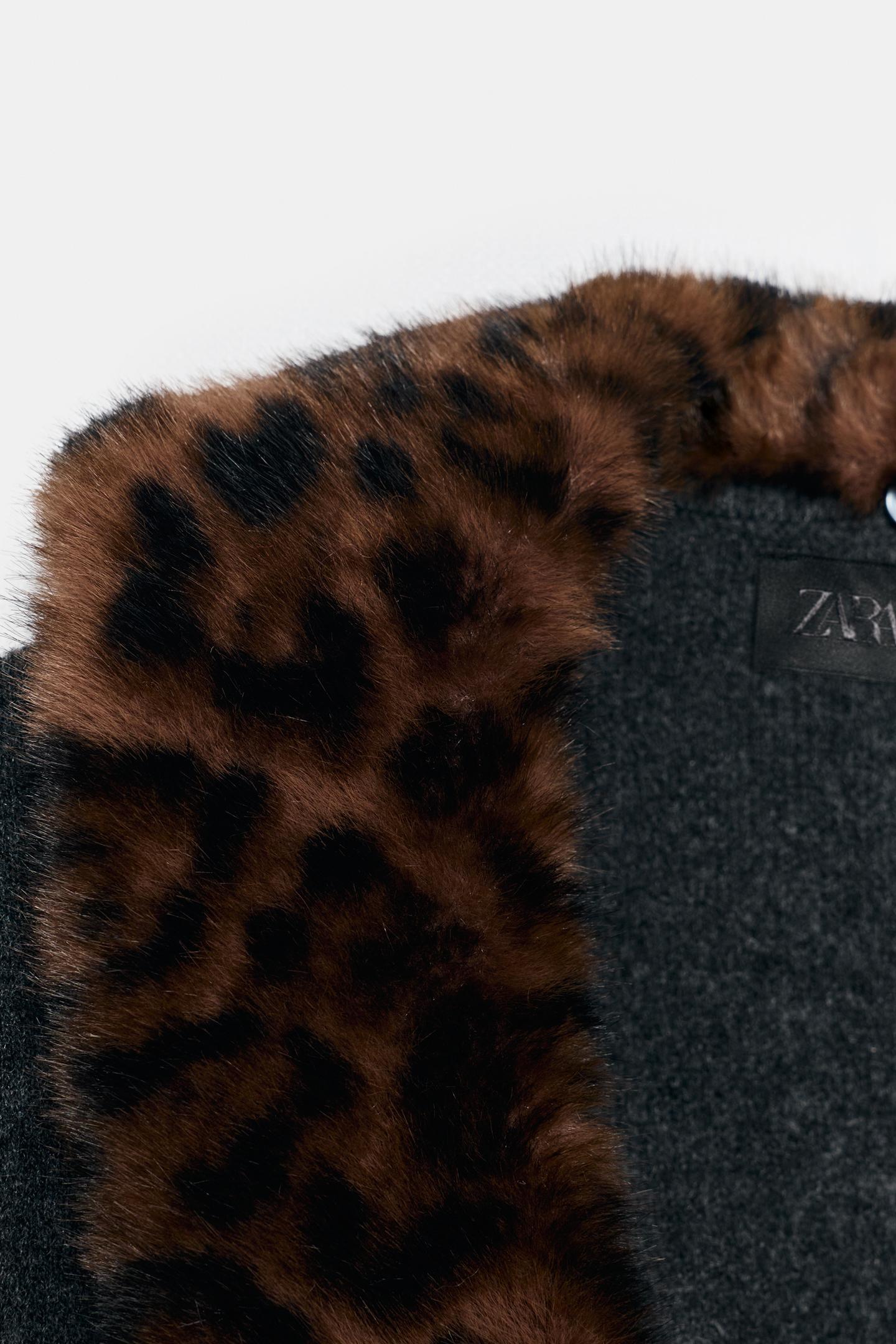 Женский кардиган Zara Cardigan with Detachable Lapel, цвет: Антрацитовый серый — фото 10