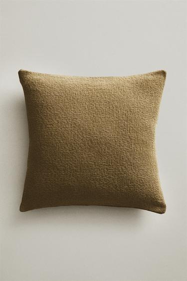 Zara TEXTURED THROW PILLOW COVER - Mustard
